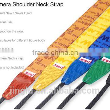 Yellow Leather Camera Strap Shoulder Neck Russian Series For DSLR for Canon for Nikon Q-01 photo-2