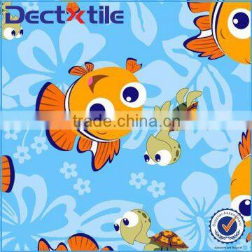 adorable picture cartoon logo printed fabric with your own design and customization