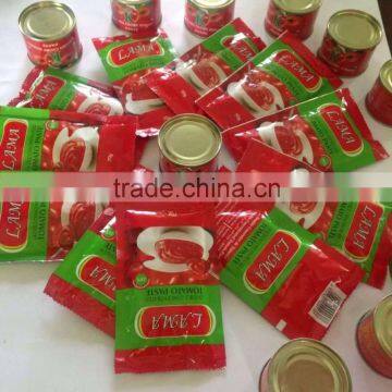 Private Label Tomato Paste packing in sachet and can/tin