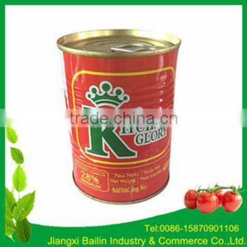 We are factory to supply 850g*12tin 28-30% canned tomato paste for Nigeria