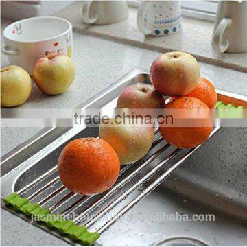 2016 HOT Sale Silicone Handy stainless steel folding vegetable rack