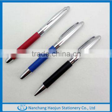 Hot selling custom logo promotional metal rubber pen unique products