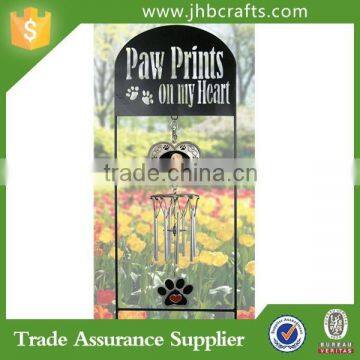 "Paw Prints On My Heart" Pet Memory Wind Chime Garden Decoration