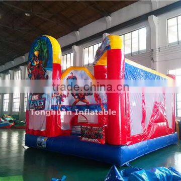 Fashion kids superman inflatable jumping toys, inflatable combo