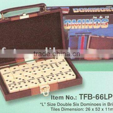 "L" Size Double Six Domino set TFB-66LPB-