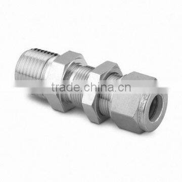 bulkhead male connector(compression fitting ,pipe connector)