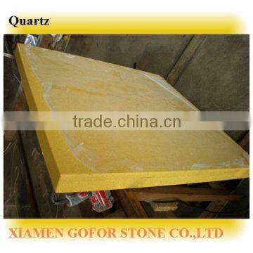 yellow quartz countertop