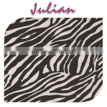 pink black zebra pattern polyester satin Spandex print fabric