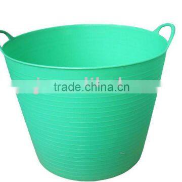 flexible plastic tubs,plastic storage buckets with handles,14L PE tubtrugs