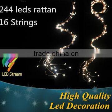 Copper wire string lights 224 Leds Rattan Lamp
