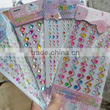 High Quality DIY Product Custom Crystal Sticker,interesting Product Crystal Sticker