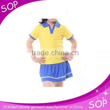 Skort and shirt design for school uniforms models