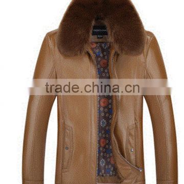 2016 Winter mens PU leather jacket