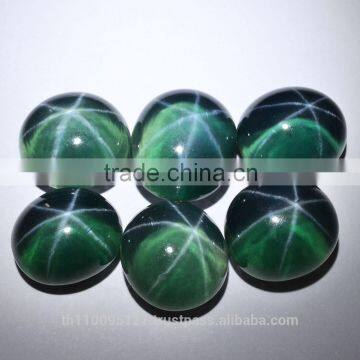 104.30 Ct Emerald Green Star Sapphire 6 Rays Lab Created Stone