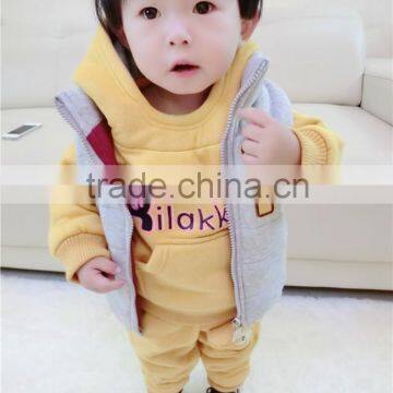 Online Cartoon Design Child Clothes Frock Cotton Children Clothing Set For Wholesale