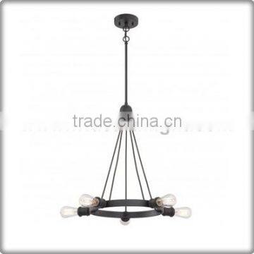 UL CUL Listed Painted Black Kitchen Pendant Lamp With 5 Edison Bulbs C50404