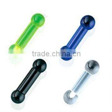 Acrylic tongue ring straight barbell