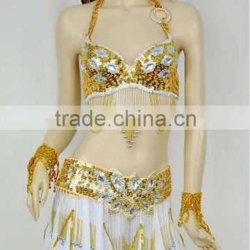 SWEGAL sex belly dance top bra 2pcs top and belt SGBDT13148