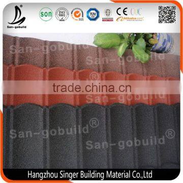 Zhejiang Roofing Materials Factory High Quality Stone Coated Metal Roof Tile