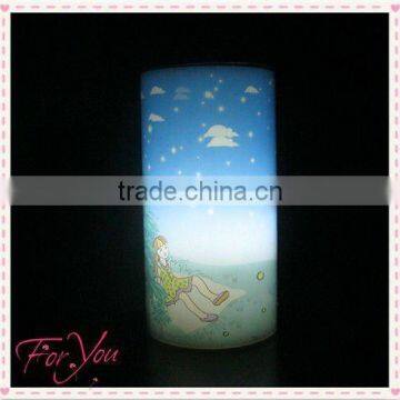 HOT SALE Wax Gift LED kids Candle with Beautiful Decal