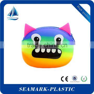2016 cheap promotional silicone zipper coin purse for events