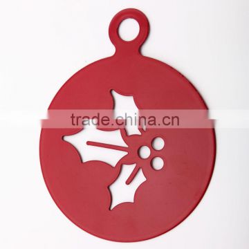 Hot sale passed FDA or LFGB stainless steel coffee stencil with spray color