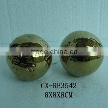 Decorative glazed ceramic balls