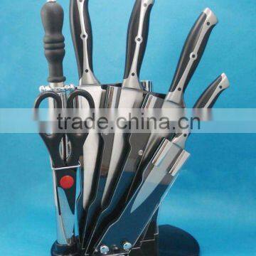 A variety of acrylic knife block set