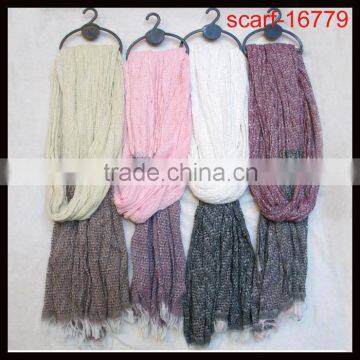 latest fashion cotton new design scarf