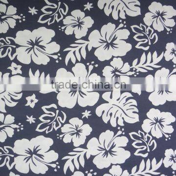 Blue Fabric With White Flower for Swimwear Fabric Stock photo-3
