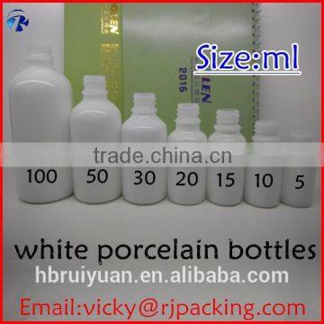 5ml/10ml/20ml/30ml/50ml/100ml white porcelain bottles /essential oil bottles