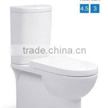 Watermark P-Trap,S-Trap Drainage Pattern and Two Piece Structure hotel wc toilets