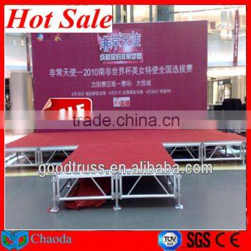 2014 hot sale aluminum frame wooden platform stage