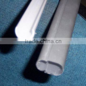 Wardrobe aluminum extrusion oval tube with white plastic