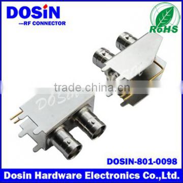 BNC Double Female Right Angle bnc Connector for PCB Mount