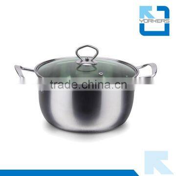 410 Stainless Steel Double Handle Stock Pot
