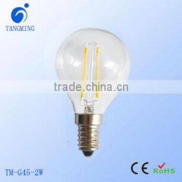 2015 Appliances low energy bulbs vintage light bulb, G47 2W led filament bulb lamp