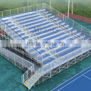 14 Rows Raised Deluxe Used Aluminum Bleachers for Sale With Wheelchair Ramp photo-4