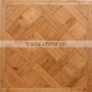 Hard Maple Parquet Multi-layer Engineered Wood Flooring With Manual Hand-scraped Surface