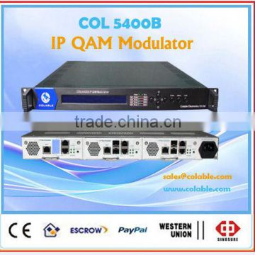 COL5400B catv system ip qam modulator, rf modulator with multiplexing function