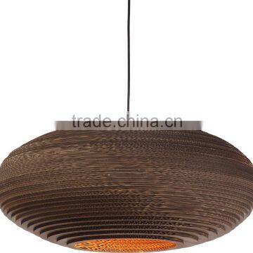 Unique Design Corrugated Carboard Pendant Lamp,Corrugated Paper Lamp,E27