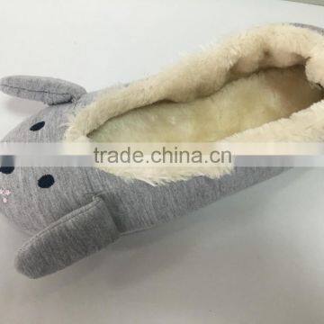 plush slippers for kids&adult with rabbit toy