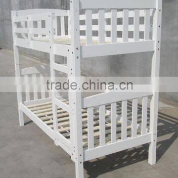 White Toddler Wood Bunk Bed for Adults