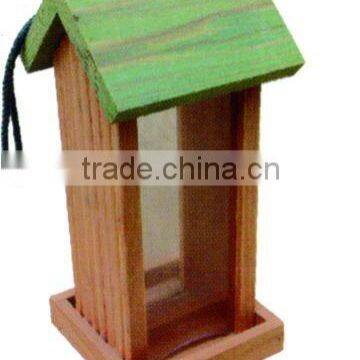 wooden bird feeder