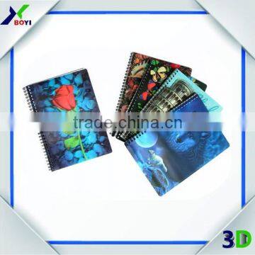 China Factory Plastic Cover 3D Lenticular Note Book