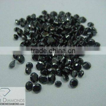 100% Genuine Natural Loose Black Diamond In Brilliant Round Shape