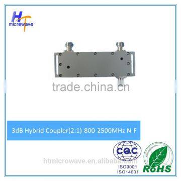 RF microwave 3dB hybrid coupler hybrid combiner 800-2500MHz N-Female connectors