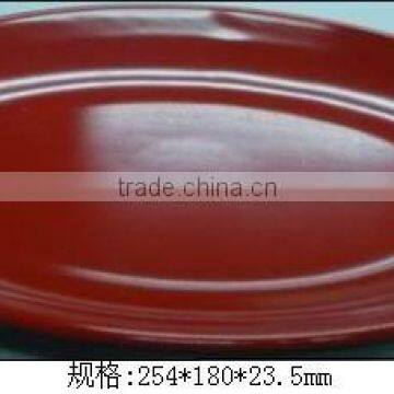 Melamine two-tone restaurant plastic oval plates