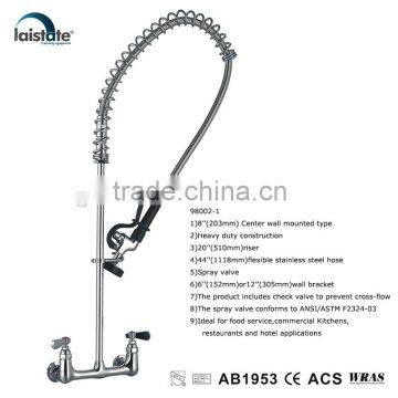 Commercial Kitchen 8''(203mm) Center Wall Mounted Pre-Rinse Unit Faucet (98002-1)