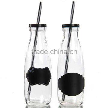 500 ml Colorful Logo Glass Milk Bottle